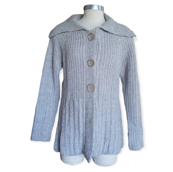 Classic Blues Sweaters - Classic Blues Light Beige Sweater Coat